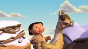 Ледниковый период | Сид меняет подгузник ребенку. Люди такие вонючки