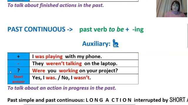 Past simple and past continuous смотреть онлайн