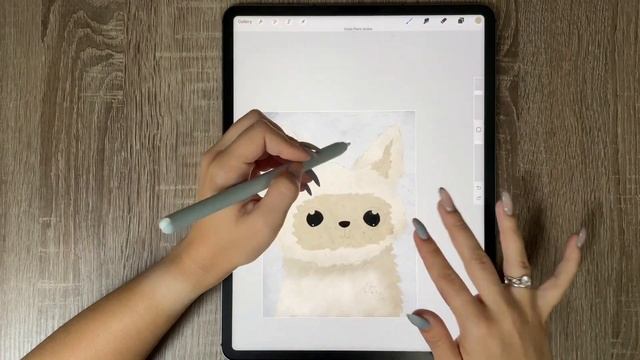 Daily illustration challenge - Day 88 - Lama portrait - Procreate drawing смотреть онлайн