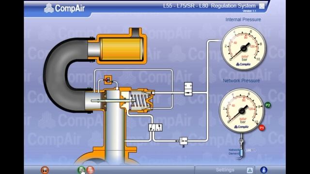 Принцип действия всасывающего клапана (регулятора всасывания). Intake valve compressor. How it work смотреть онлайн