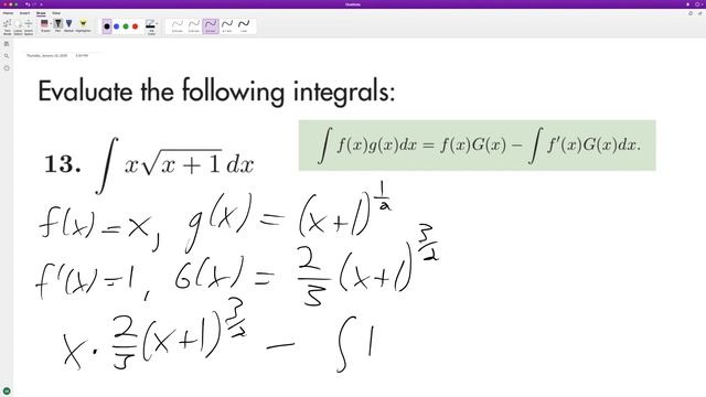 integrate x*sqrt(x+1) dx using integration by parts смотреть онлайн