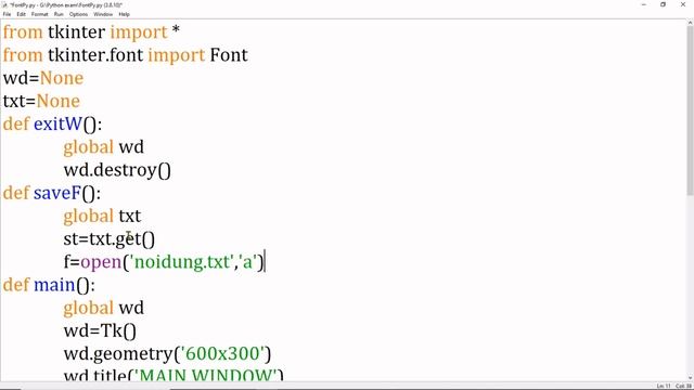 Python #71: Thiết kế giao diện tkinter | Biến toàn cục global| Đọc nội dung từ Entry смотреть онлайн