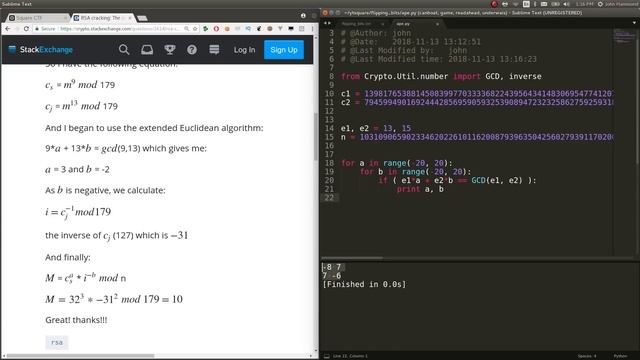 Multi-Exponent RSA Cryptography | Square CTF "Flipped Bits" смотреть онлайн