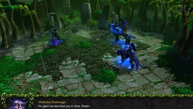 Warcraft III:Frozen Throne Terror of the Tides Sentinels Campaign Ch05 Balancing the Scales Gamepla смотреть онлайн