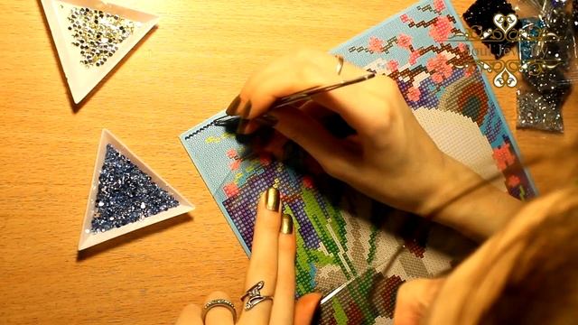 DIY: Алмазная вышивка. Создание картины #2 Обзор набора