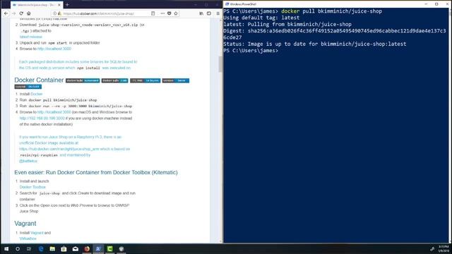 Setting up the OWASP Juice Shop in Docker смотреть онлайн