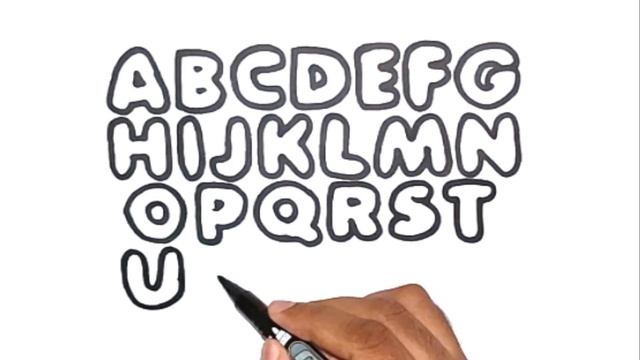 ABCDEFGHIJKLMNOPQRSTUVWXYZ, Easy Draw and Paint Alphabet A to Z, KS ART смотреть онлайн