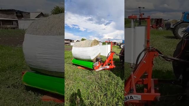 Заматываем сено луговое в сенаж. смотреть онлайн
