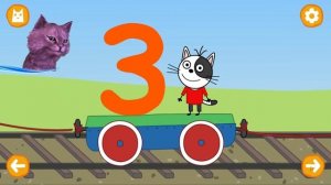 ТРИ КОТА УЧИМСЯ СЧИТАТЬ И ИГРАЕМ В ГОНКИ НА РАДИОУПРАВЛЯЕМЫХ МАШИНКАХ С ГОВОРЯЩИМ КОТЕНКОМ АБИ