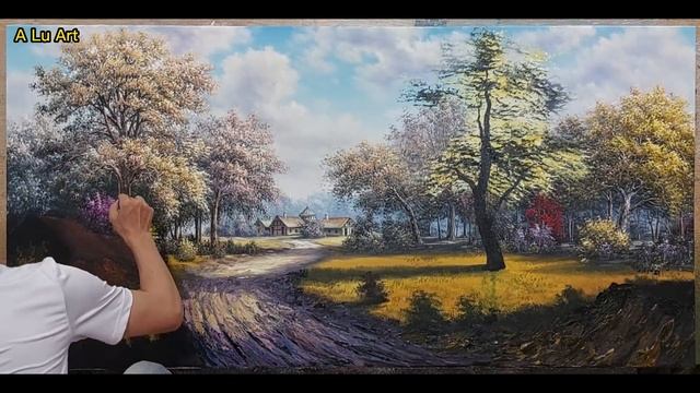 Tranh phong cảnh / Vẽ tranh phong cảnh đẹp / Học vẽ tranh / Tranh sơn dầu A Lử смотреть онлайн