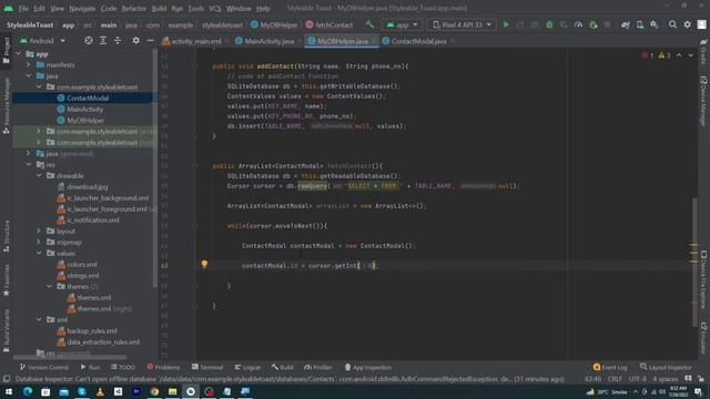 How To Get Data From Sqlite Database in Android Studio Lecture # 6 смотреть онлайн