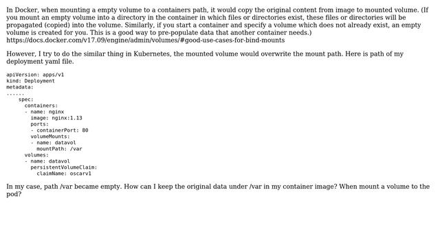 Unix & Linux: Copy data from images to empty volume in kubernetes смотреть онлайн