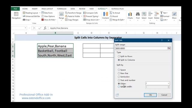 Split Cells into Columns by Separator in Excel смотреть онлайн