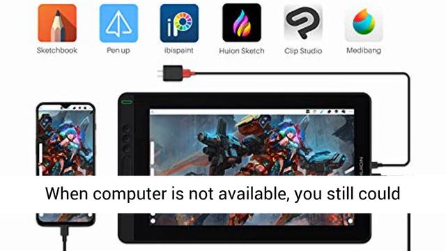 2020 HUION Kamvas 13 Android Support Graphics Drawing Tablet Monitor Full Laminated Screen Battery смотреть онлайн