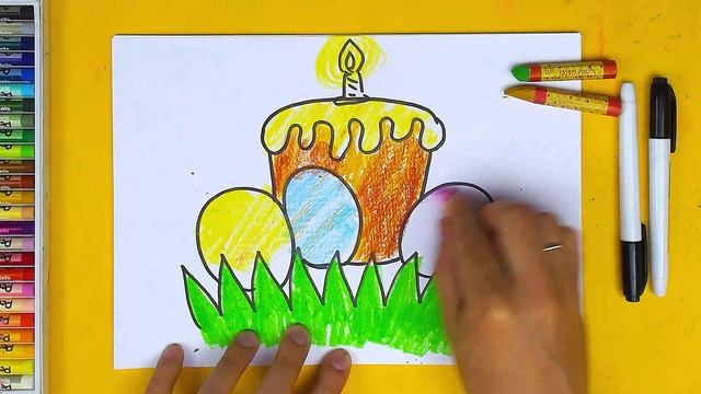 Как нарисовать ПАСХУ и ЯЙЦА для детей смотреть онлайн