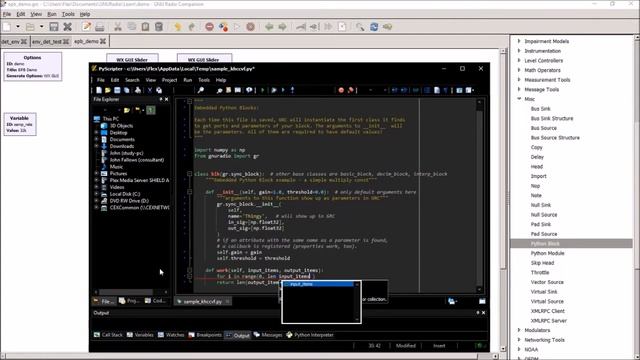 GNURadio Embedded Python Block смотреть онлайн