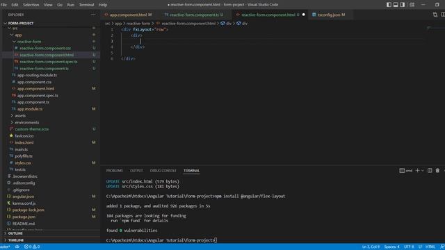 5 Angular Reactive Form with angular material, Flex layout PART 1 смотреть онлайн