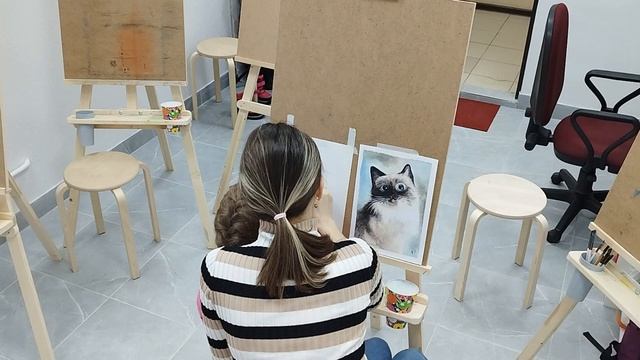 Рисунок котёнка. Изостудия INDIGO смотреть онлайн