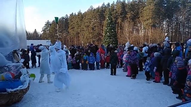 Праздник День встречи Зимы в парке Л.Лазутиной в Одинцово смотреть онлайн