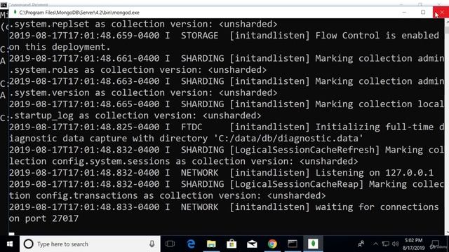 Installing mongoDB for Windows - MongoDB Tutorial смотреть онлайн