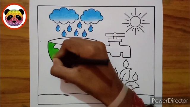 World Water Day Poster Drawing / Save Water Save Life Drawing / Save Water Poster Drawing / Earth смотреть онлайн