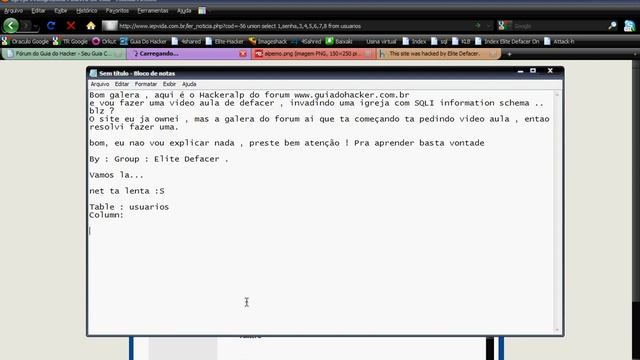 SQL INJECTION e XSS - Elite Defacer смотреть онлайн