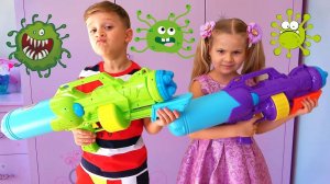 Диана и Рома против вирусов [Видео для детей]