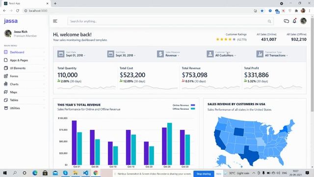 Reactjs Powerful Ecommerce Admin Panel Template Free смотреть онлайн
