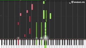 Lady Gaga - Paparazzi Piano Tutorial  (Synthesia + Sheets + MIDI)