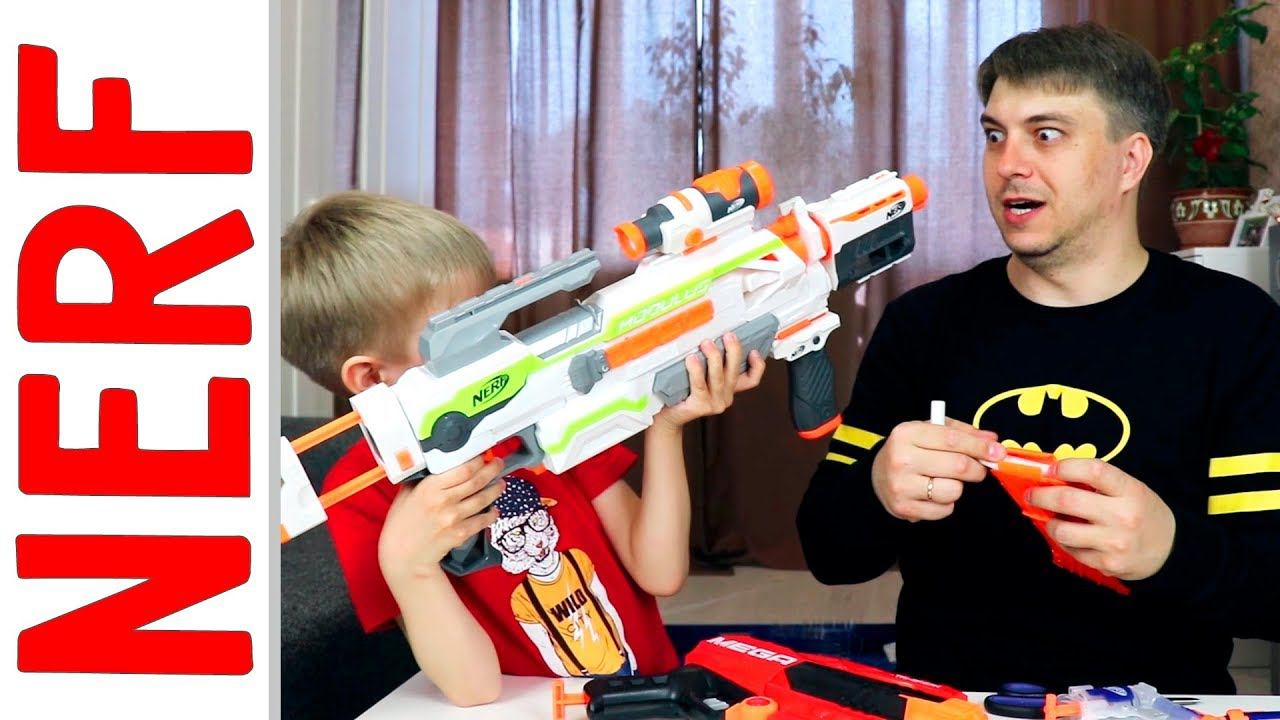 Крутой Nerf c Avito? Обстрел машинок из Nerf MEGA и Modulus - распаковка и обзор смотреть онлайн