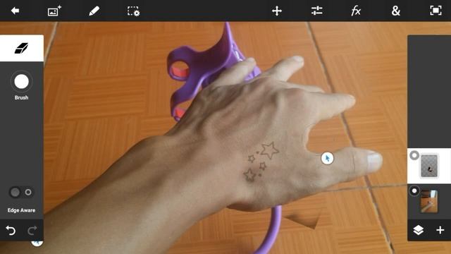 TSdroid - How to add tattoo to a photo with photoshop touch. смотреть онлайн