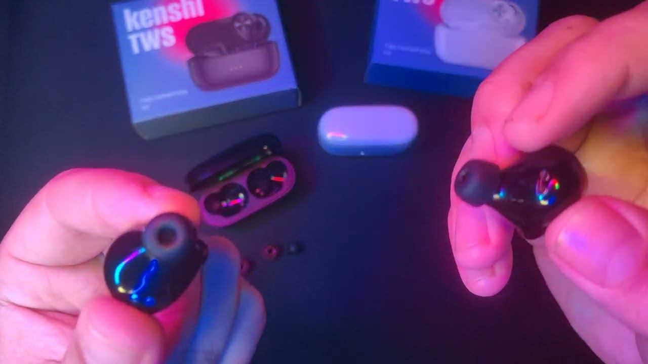 тестирование наушников TWS Kenshi H2 черные смотреть онлайн