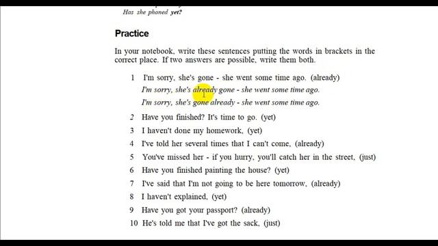 Наречия JUST-YET-ALREADY с Present Perfect смотреть онлайн