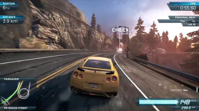 Need for Speed Most Wanted - Nissan GTR - Park and Ride Sprint race (Hard) смотреть онлайн