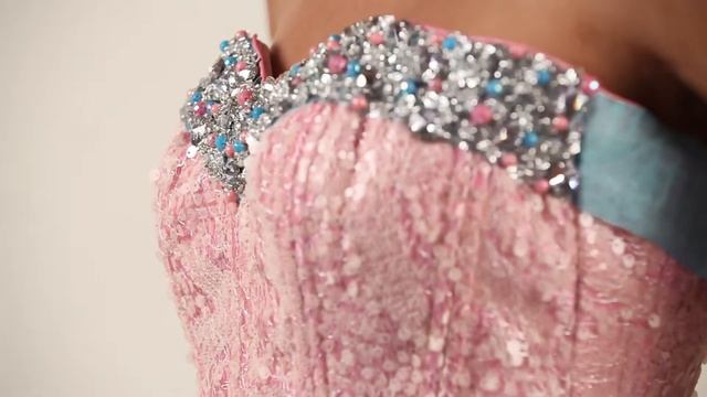 QUINCEANERA DRESS BELLA SERA BABY PINK/AQUA/OFF WHITE. смотреть онлайн