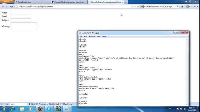 Search on click clear reset + making contact form , HTML, CSS, Java Script смотреть онлайн