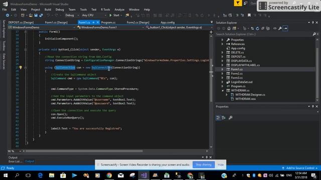 Insert Data by Using Windows Form Application смотреть онлайн