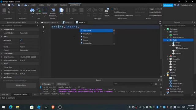 How to make a button that opens a door (updated) смотреть онлайн