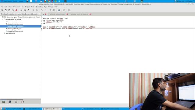 342 Linux user-space Pthread Synchronization via Mutex - Live Demo and Example смотреть онлайн