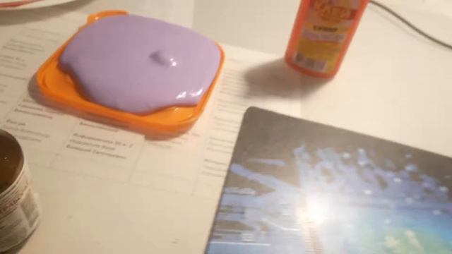 Флаффи слайм из ПВА-М тетрабората и пены для бритья. смотреть онлайн