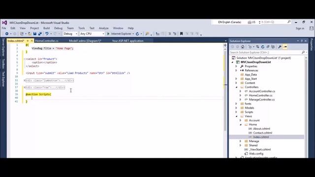 MVC - Json - How to populate Drop Down List using Json смотреть онлайн