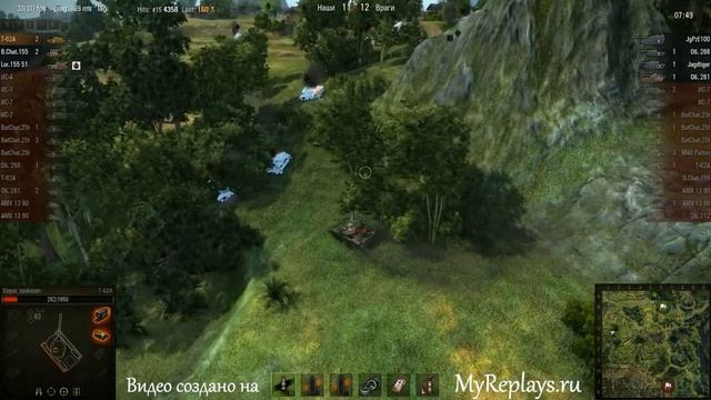 WOT: Хребет Дракона - Т-62А - 3 фрага - смотреть онлайн