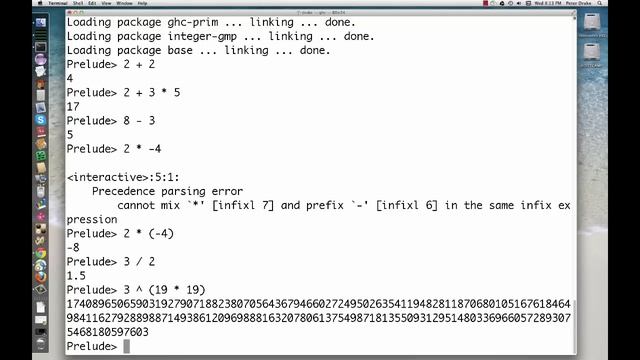 Haskell 2a: Haskell as a Calculator смотреть онлайн
