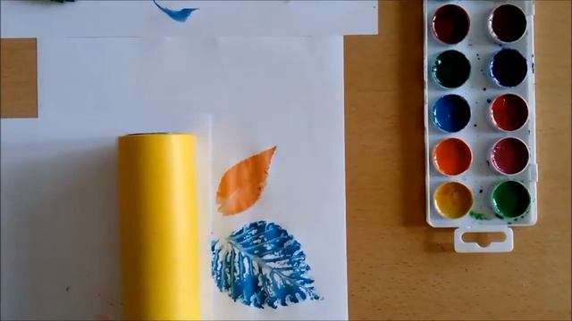 Colorful leaf prints / Красочные отпечатки листьев смотреть онлайн