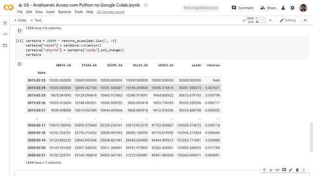 PYTHON PARA INVESTIMENTOS #5: Backtesting com Pyfolio | Sharpe, Beta, Volatilidade, CAGR, Drawdown смотреть онлайн
