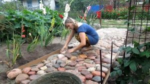 Дорожка из камней на даче своими руками ЧАСТЬ 2