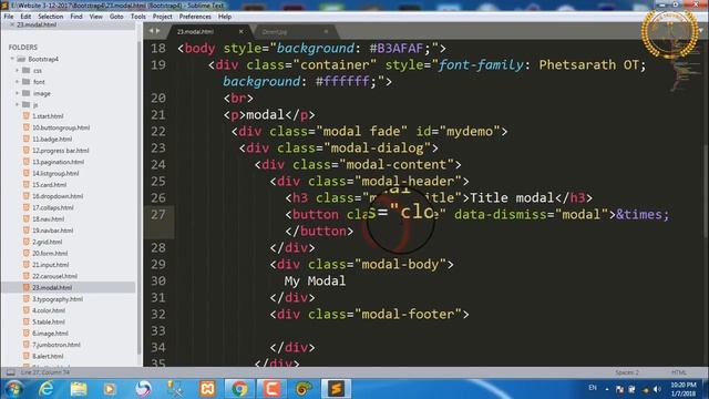 Qhia website bootstrap4 modal part23 смотреть онлайн