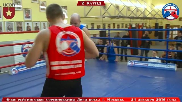 6-ые рейтинговые бои Лига бокса г. Москвы – 24.12.16 г. до 91 кг. смотреть онлайн