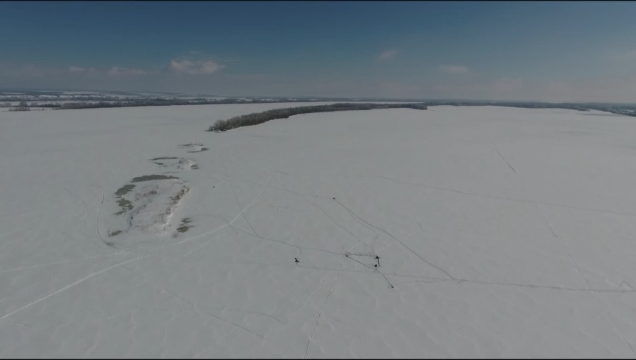 Зимняя рыбалка. Дубовской затон. смотреть онлайн