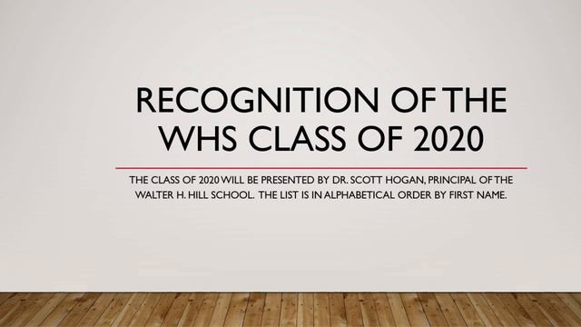 Walter Hill Class of 2020 Virtual Moving Up Ceremony (HD) смотреть онлайн